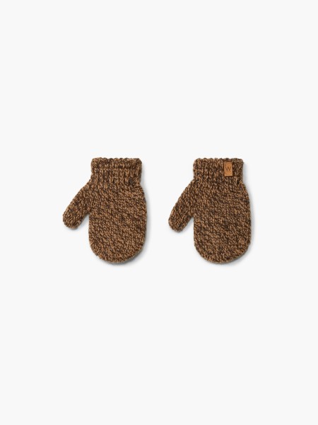 Knitted wool mittens