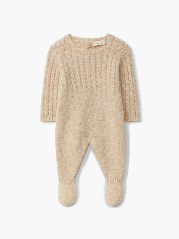 Knitted wool babygrow Knitted wool babygrow