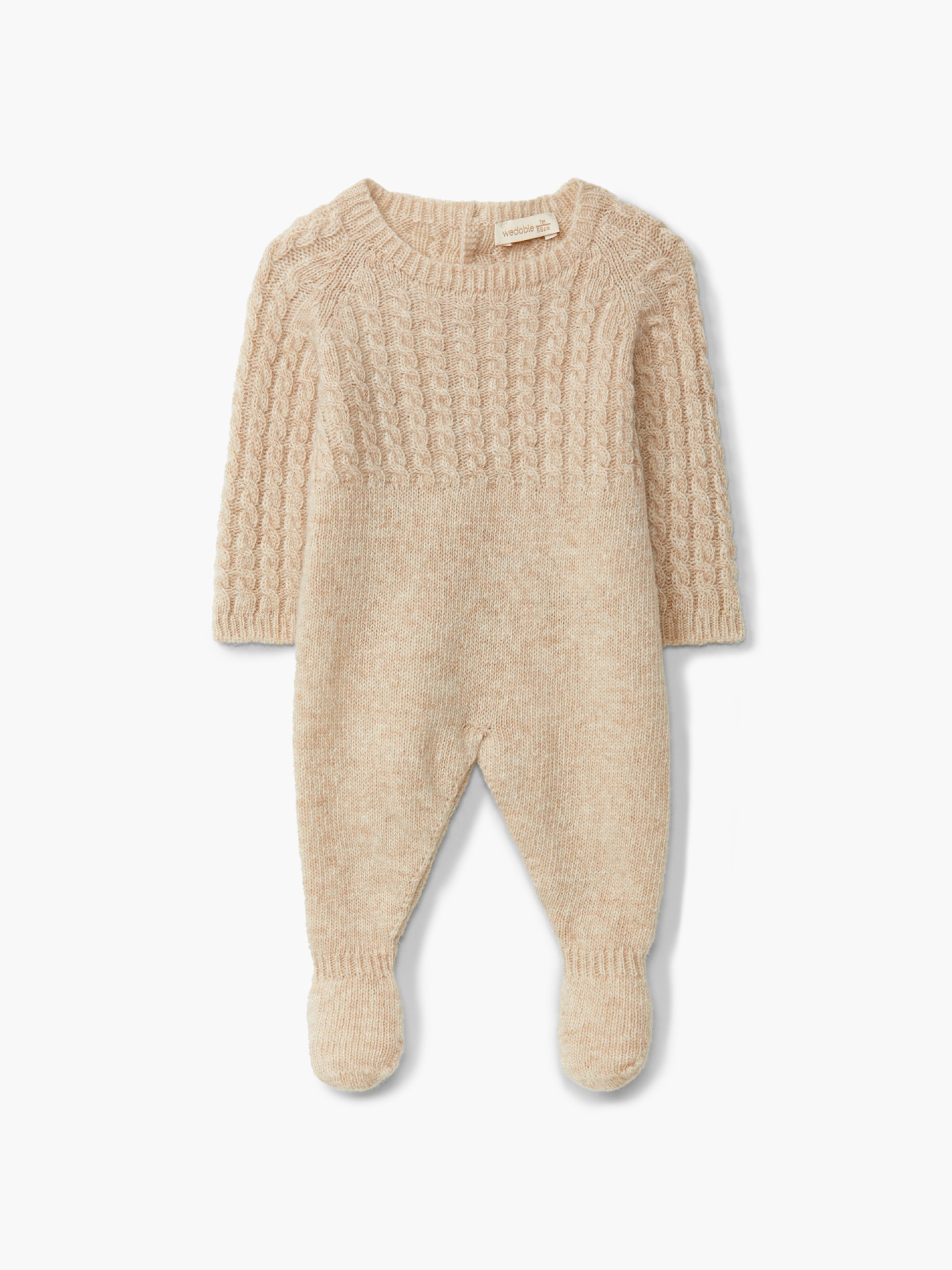 Knitted wool babygrow
