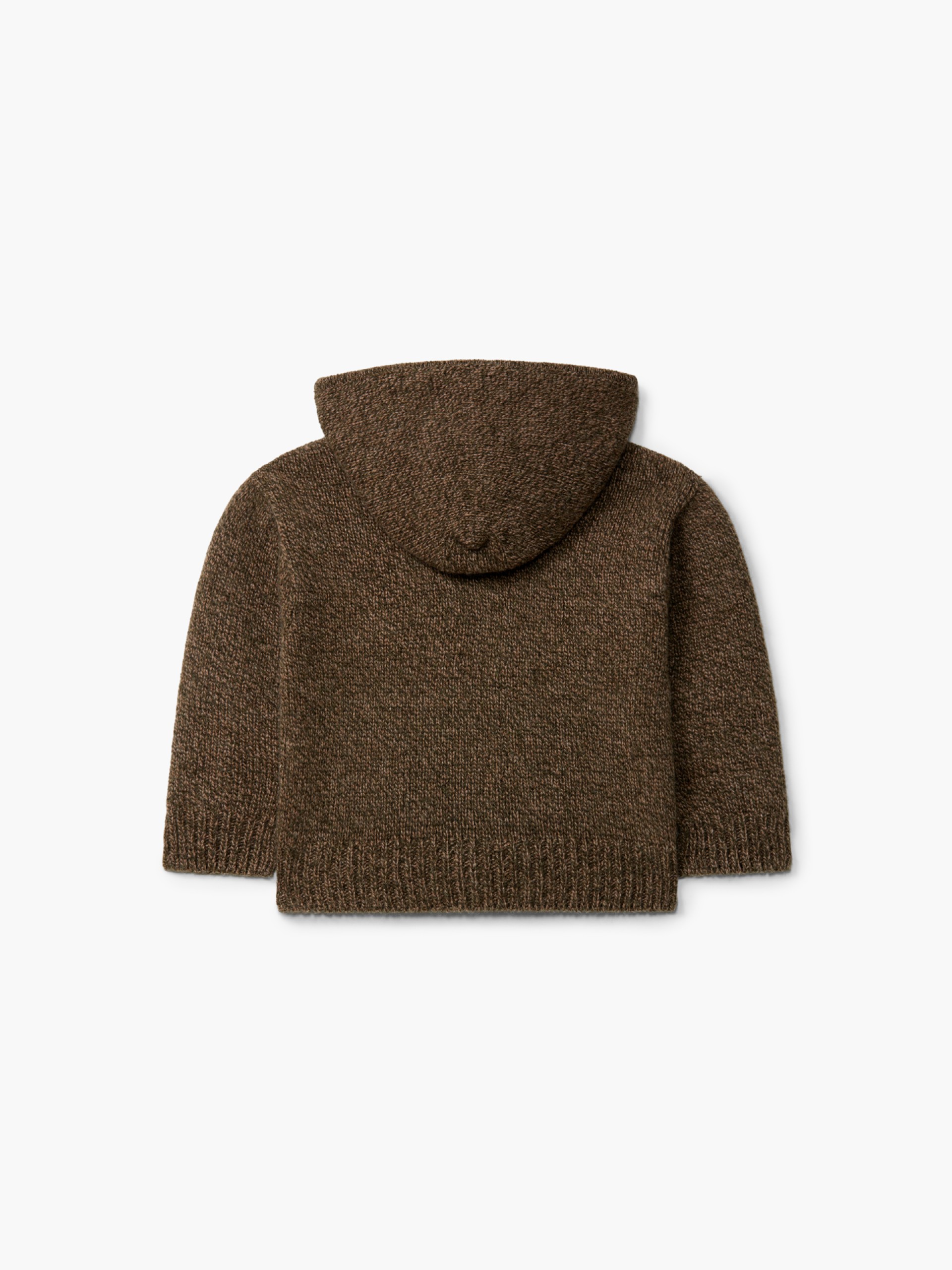 Hooded wool cardigan