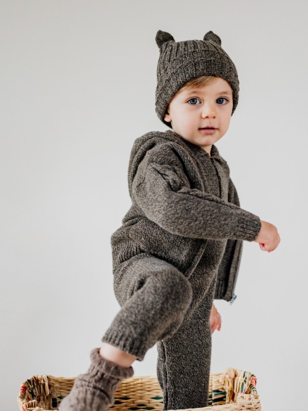 Hooded wool cardigan Hooded wool cardigan