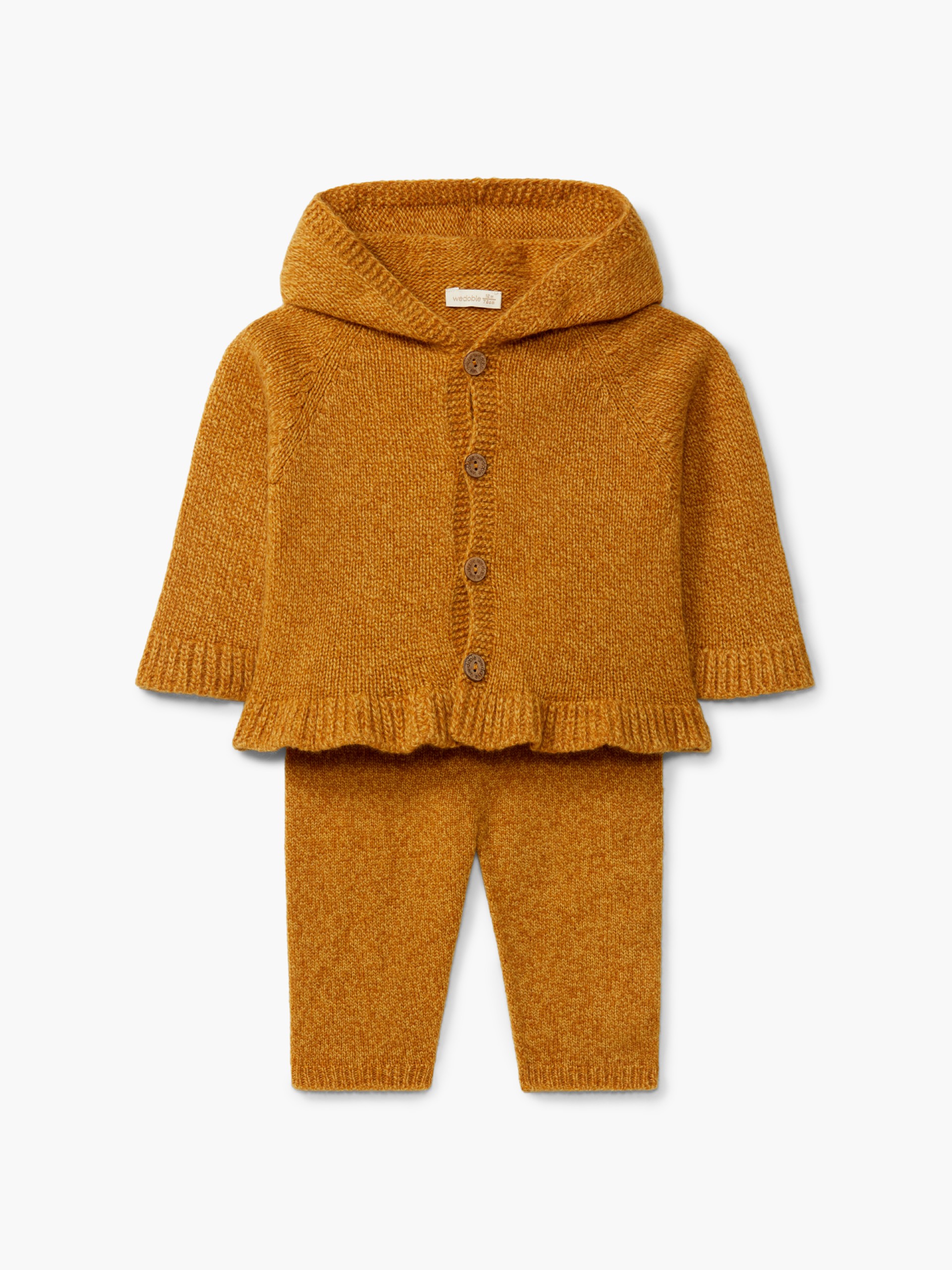 Hooded wool cardigan
