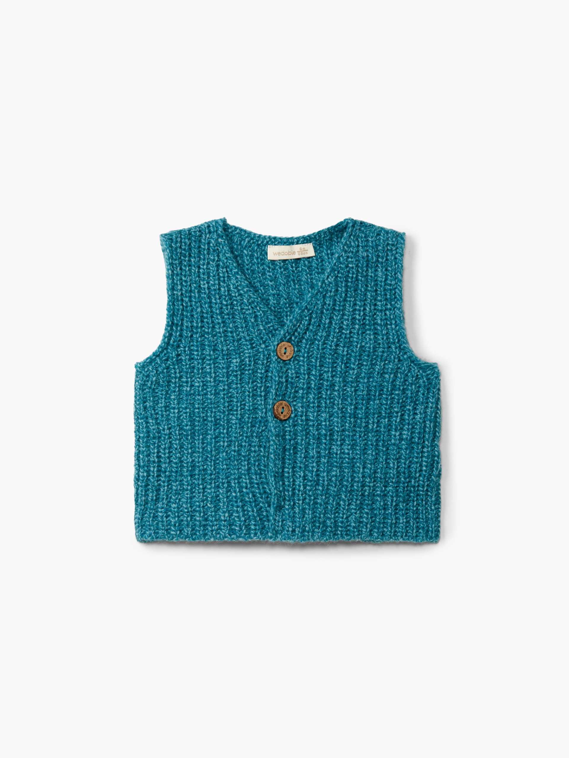 Knitted wool vest