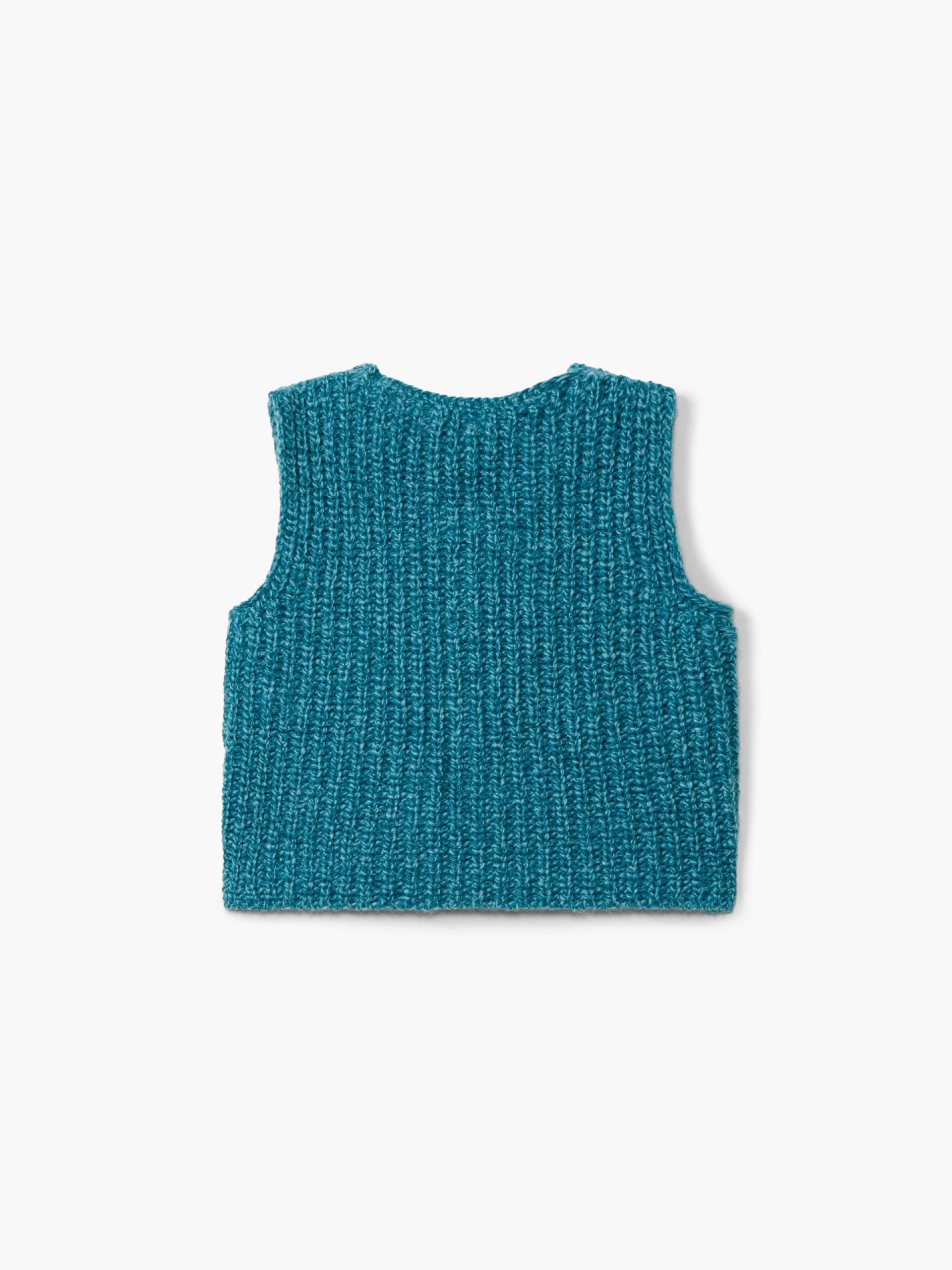 Knitted wool vest