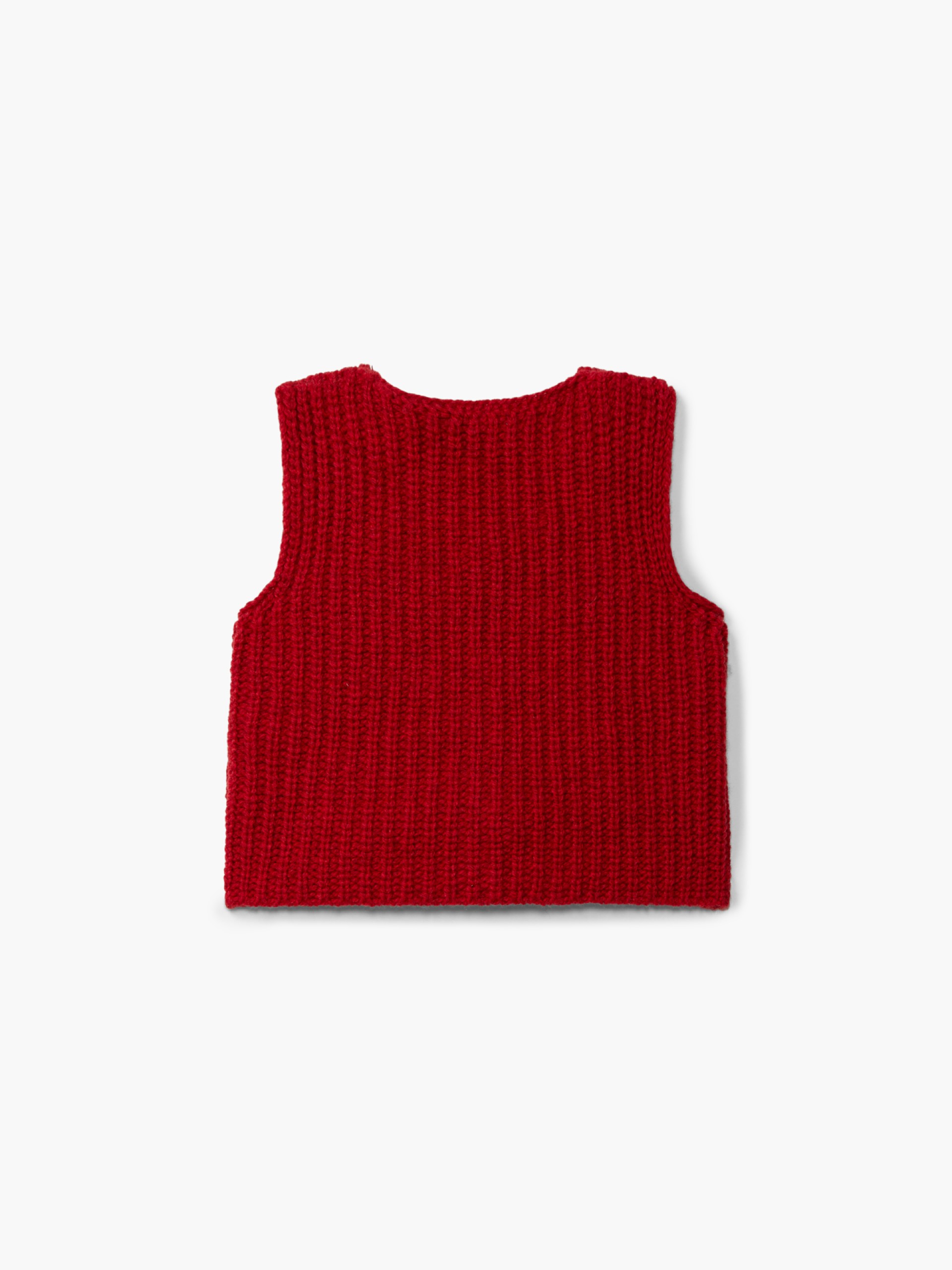 Knitted wool vest
