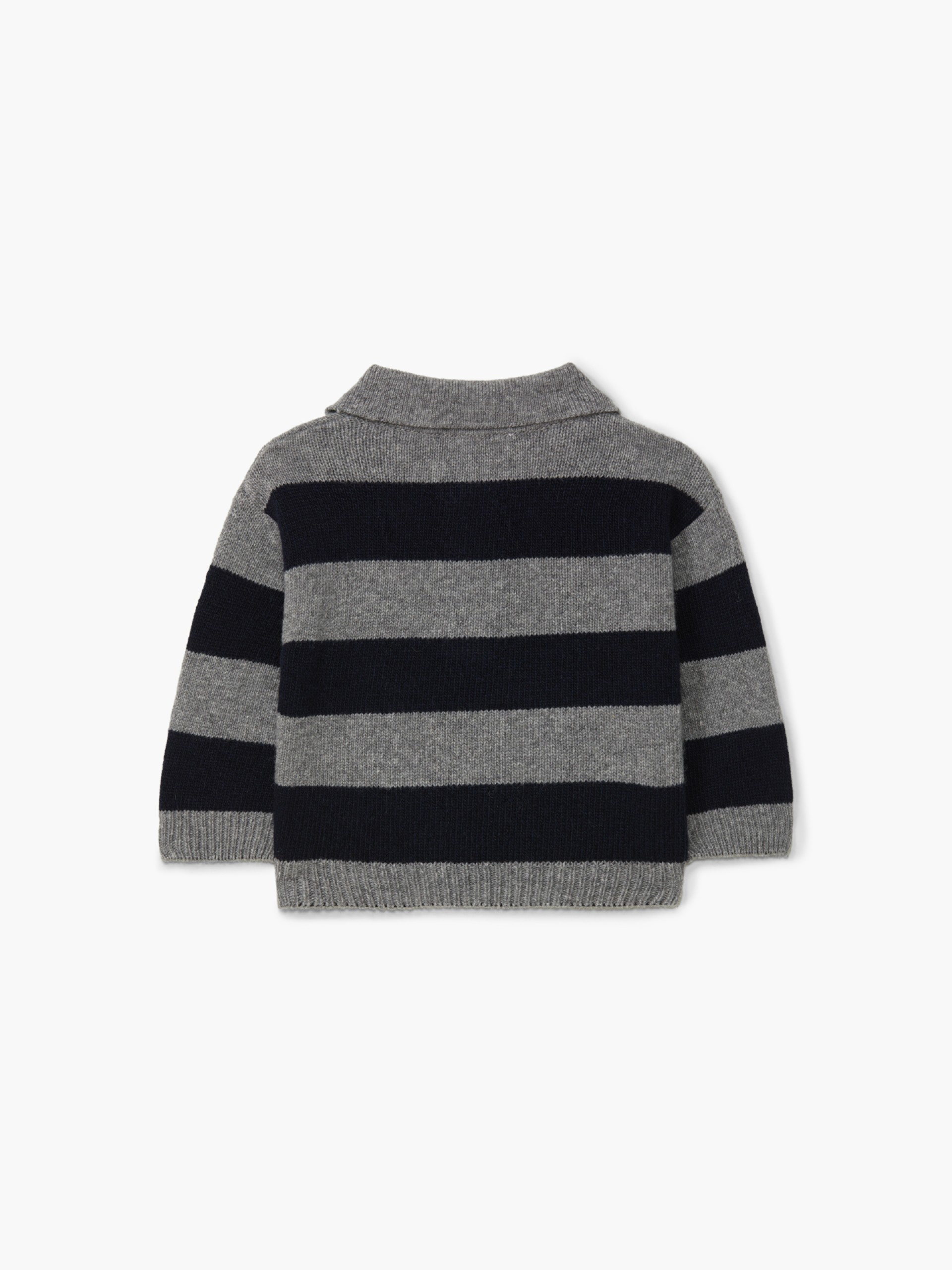 Knitted wool polo sweater