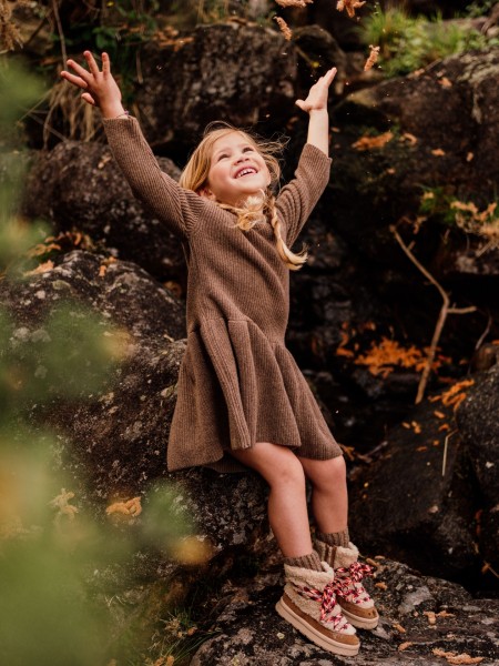 Knitted wool dress