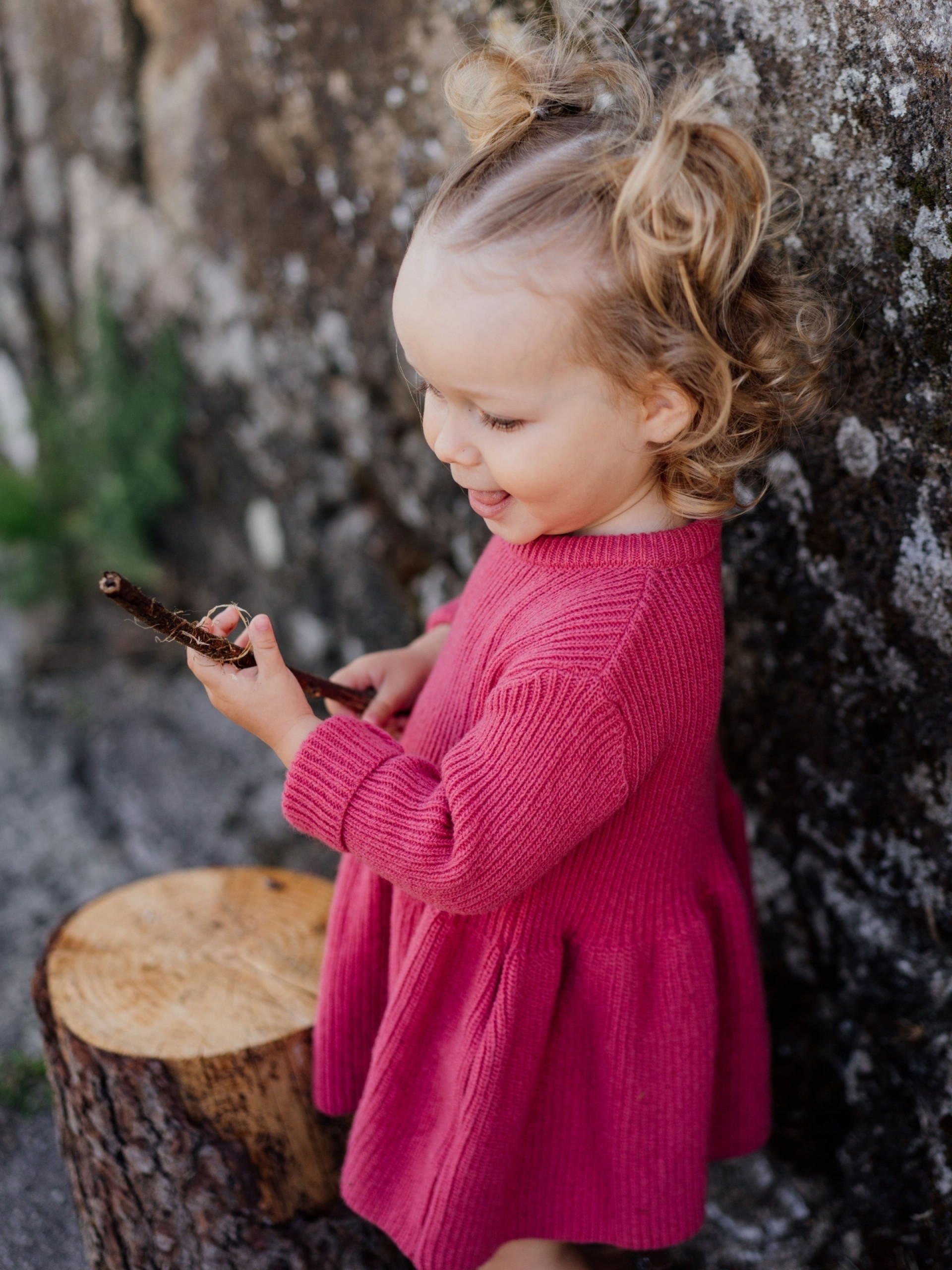 Knitted wool dress