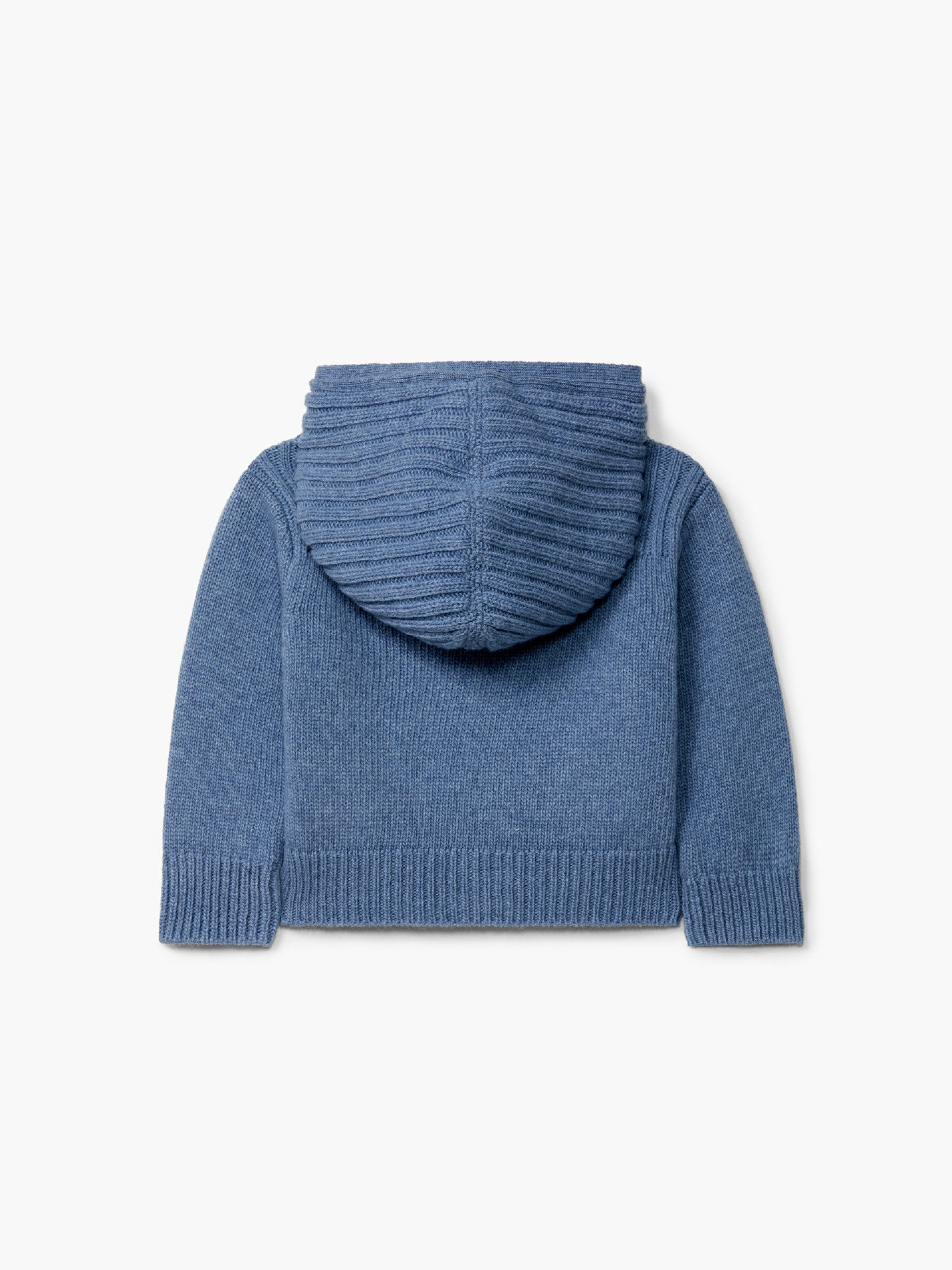 Hooded wool cardigan
