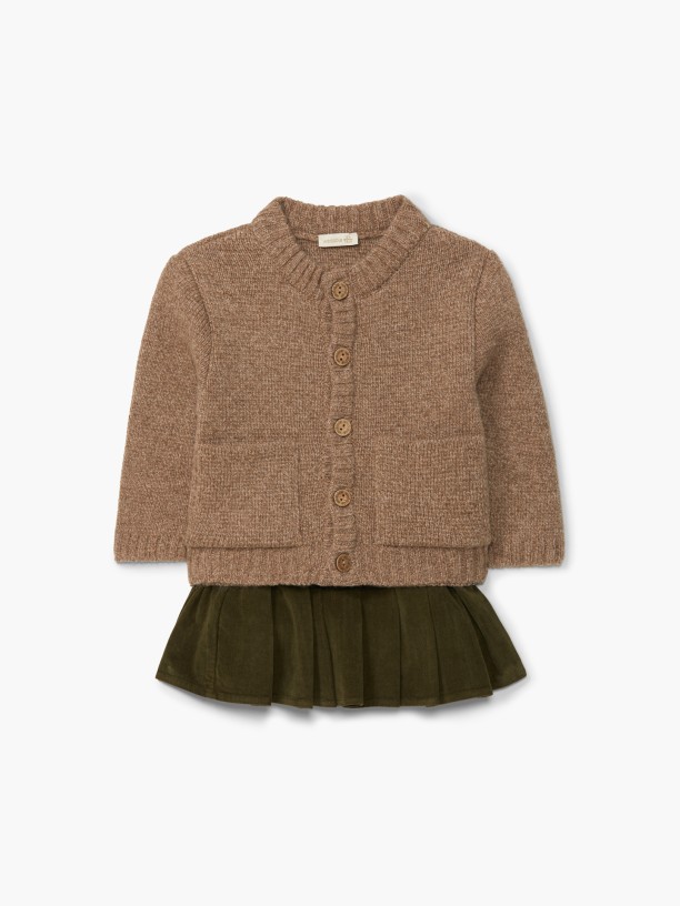 Knitted wool cardigan