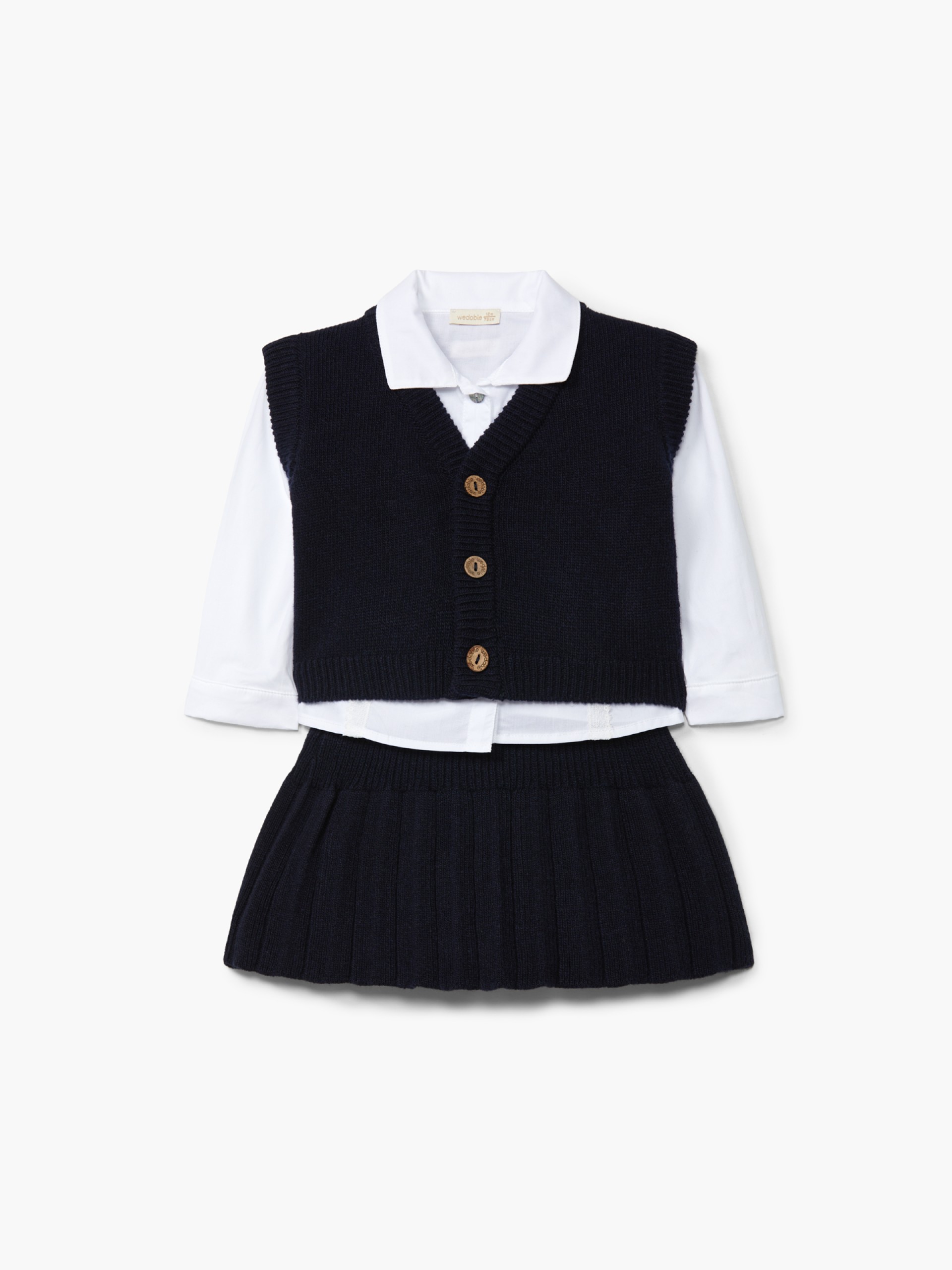 Knitted wool skirt