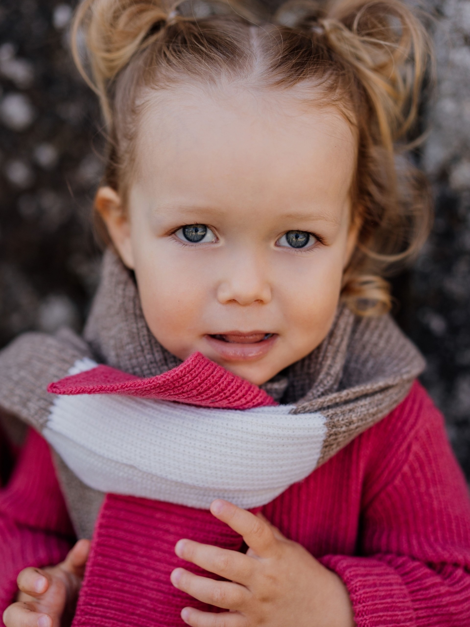 Knitted wool scarf