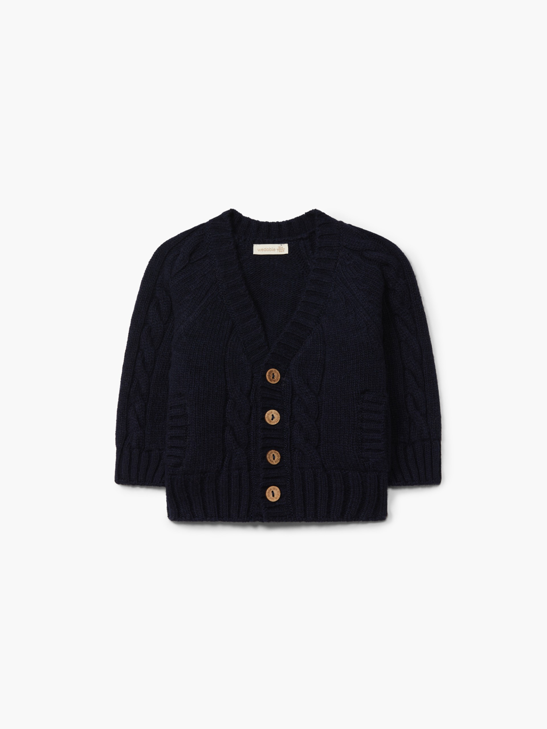 V-neck wool cardigan