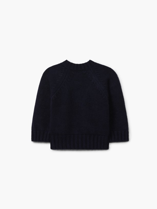 V-neck wool cardigan
