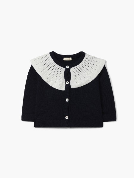 Knitted wool cardigan
