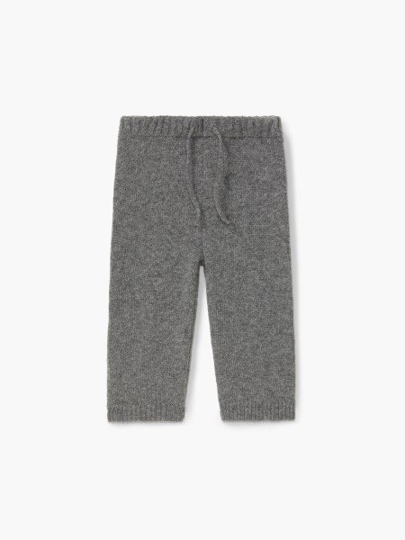 Knitted wool trousers