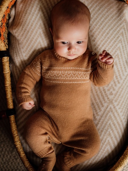 Knitted jacquard babygrow