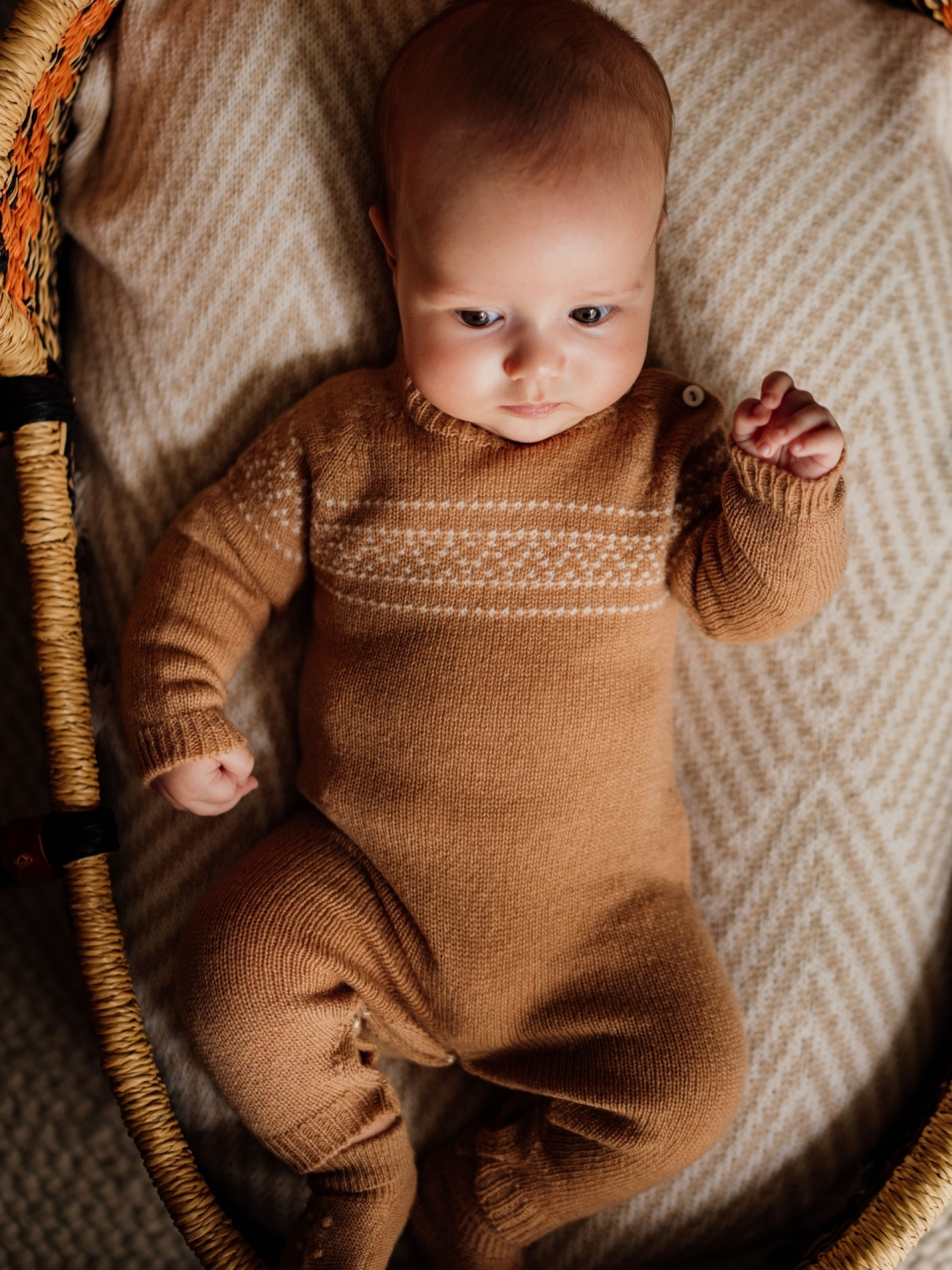 Knitted jacquard babygrow
