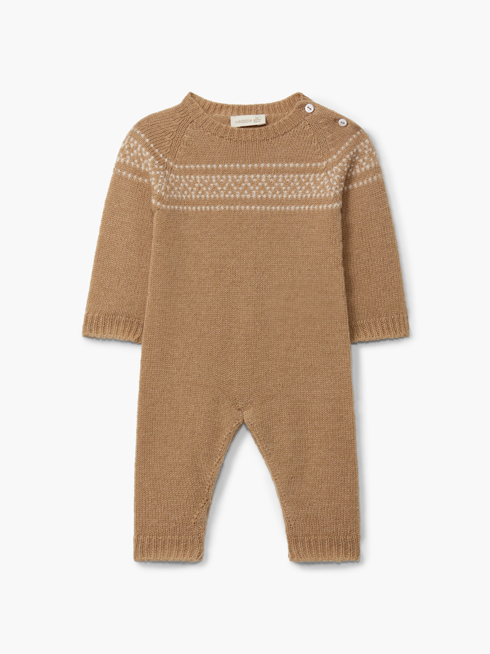 Knitted jacquard babygrow