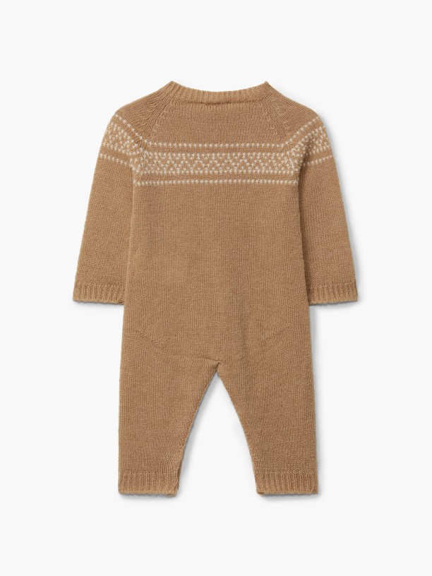 Knitted jacquard babygrow Knitted jacquard babygrow