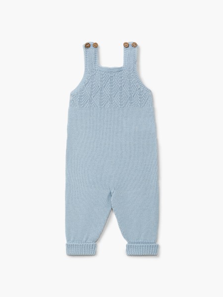 Knitted wool dungarees