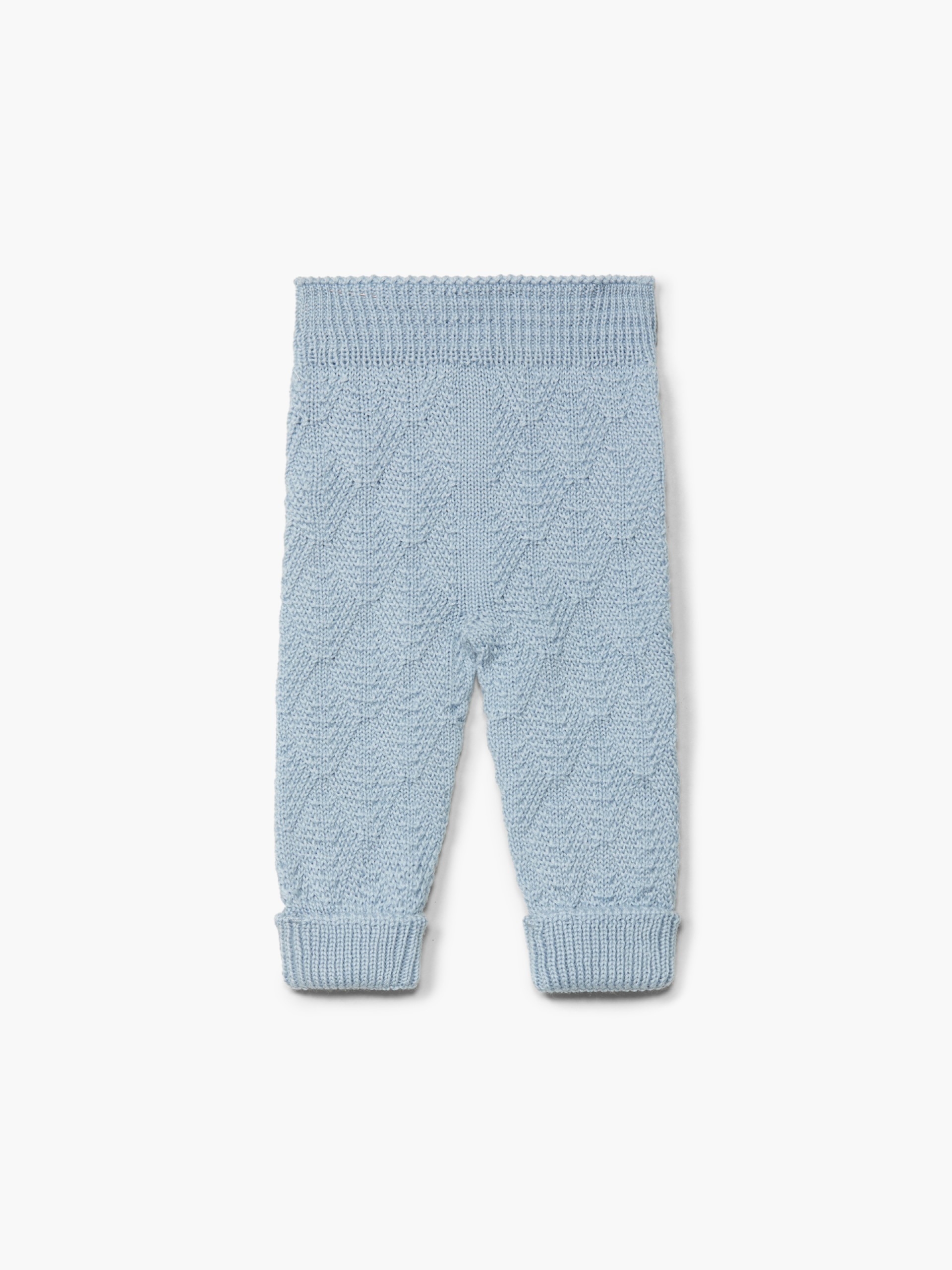 Knitted wool trousers