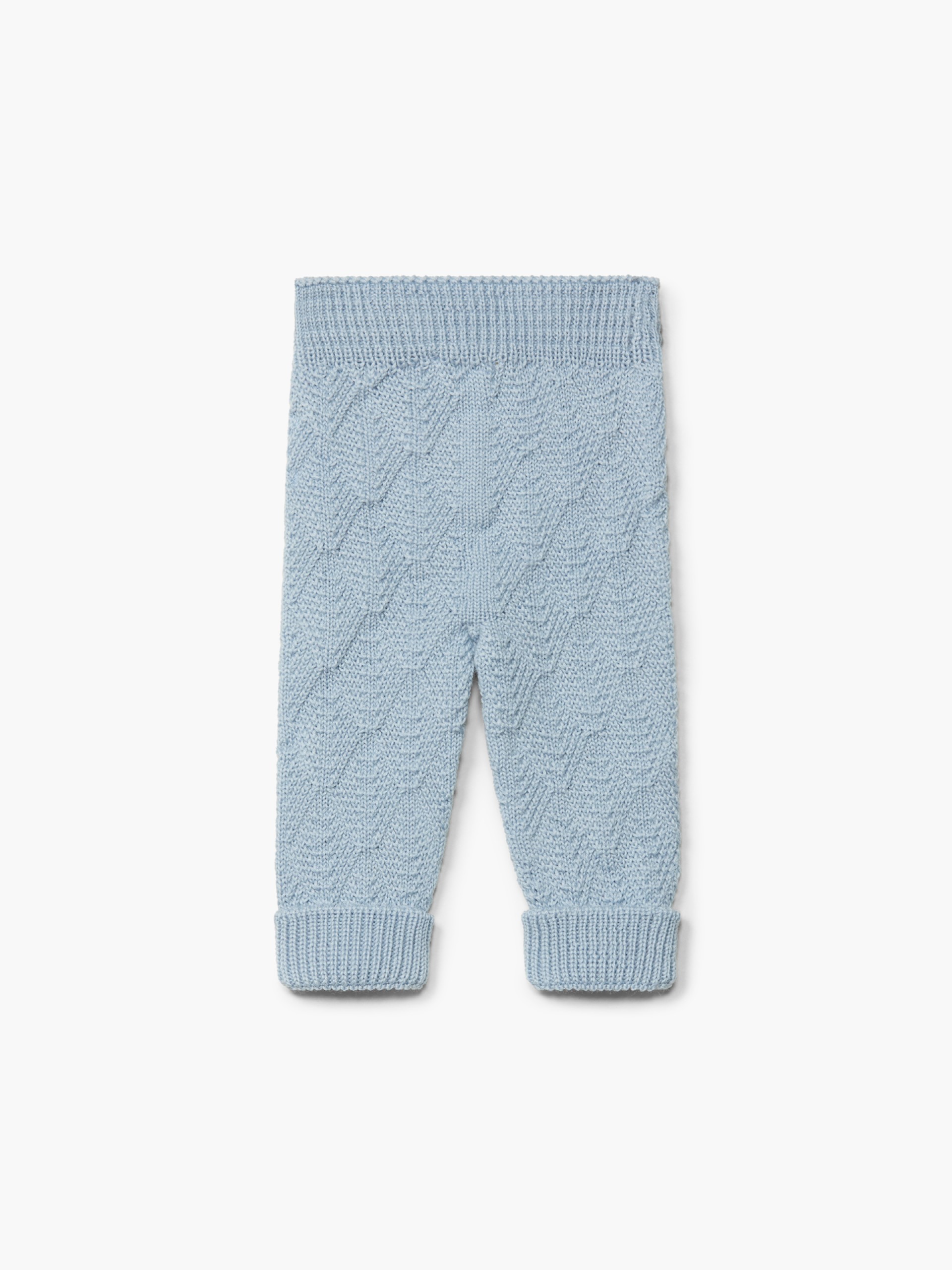 Knitted wool trousers