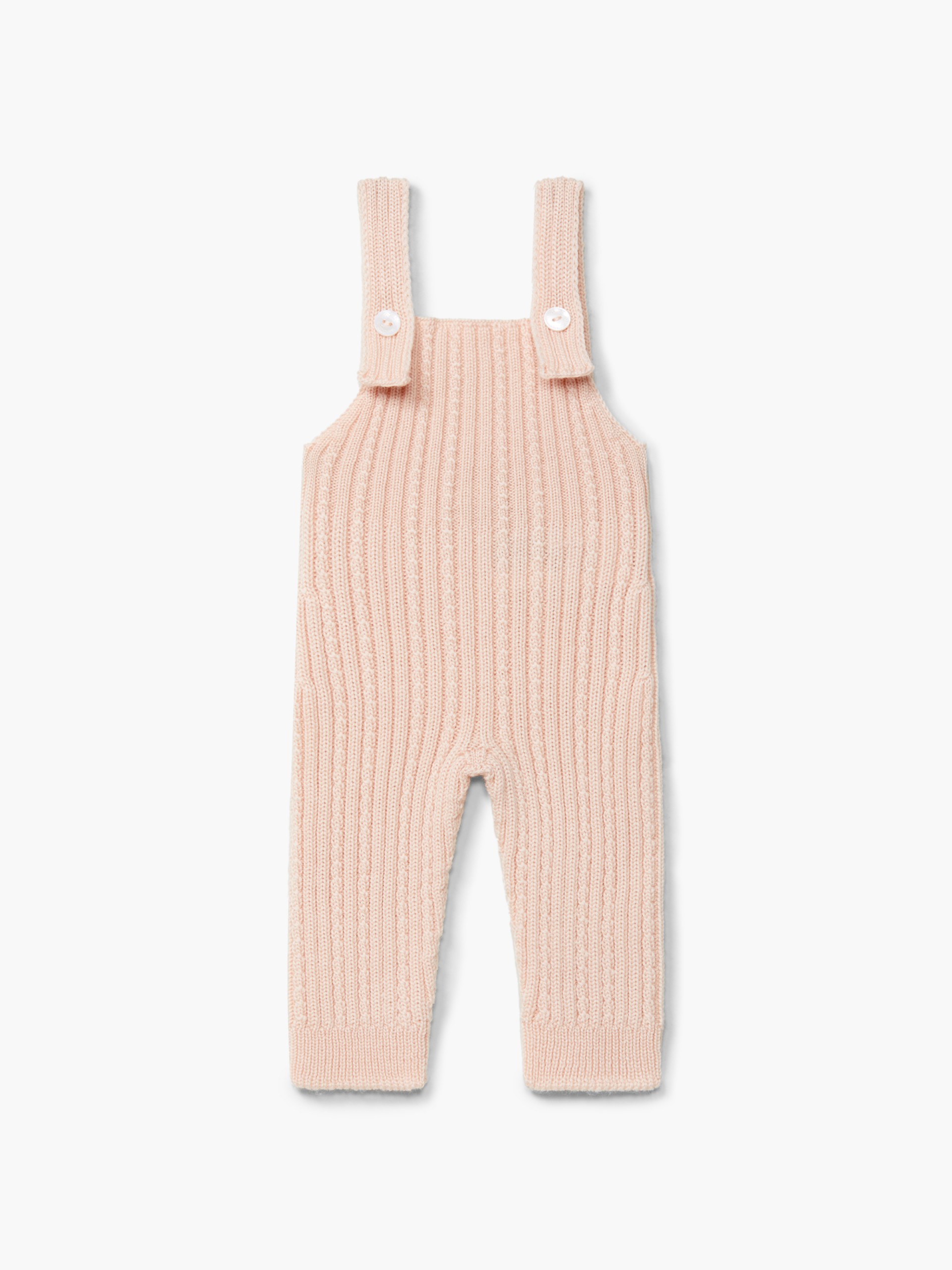 Knitted wool dungarees