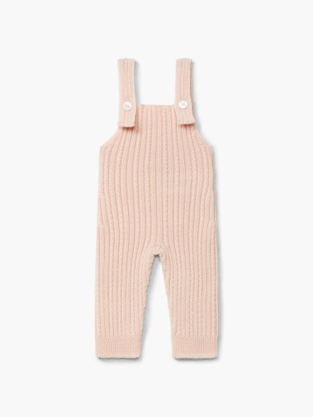 Knitted wool dungarees