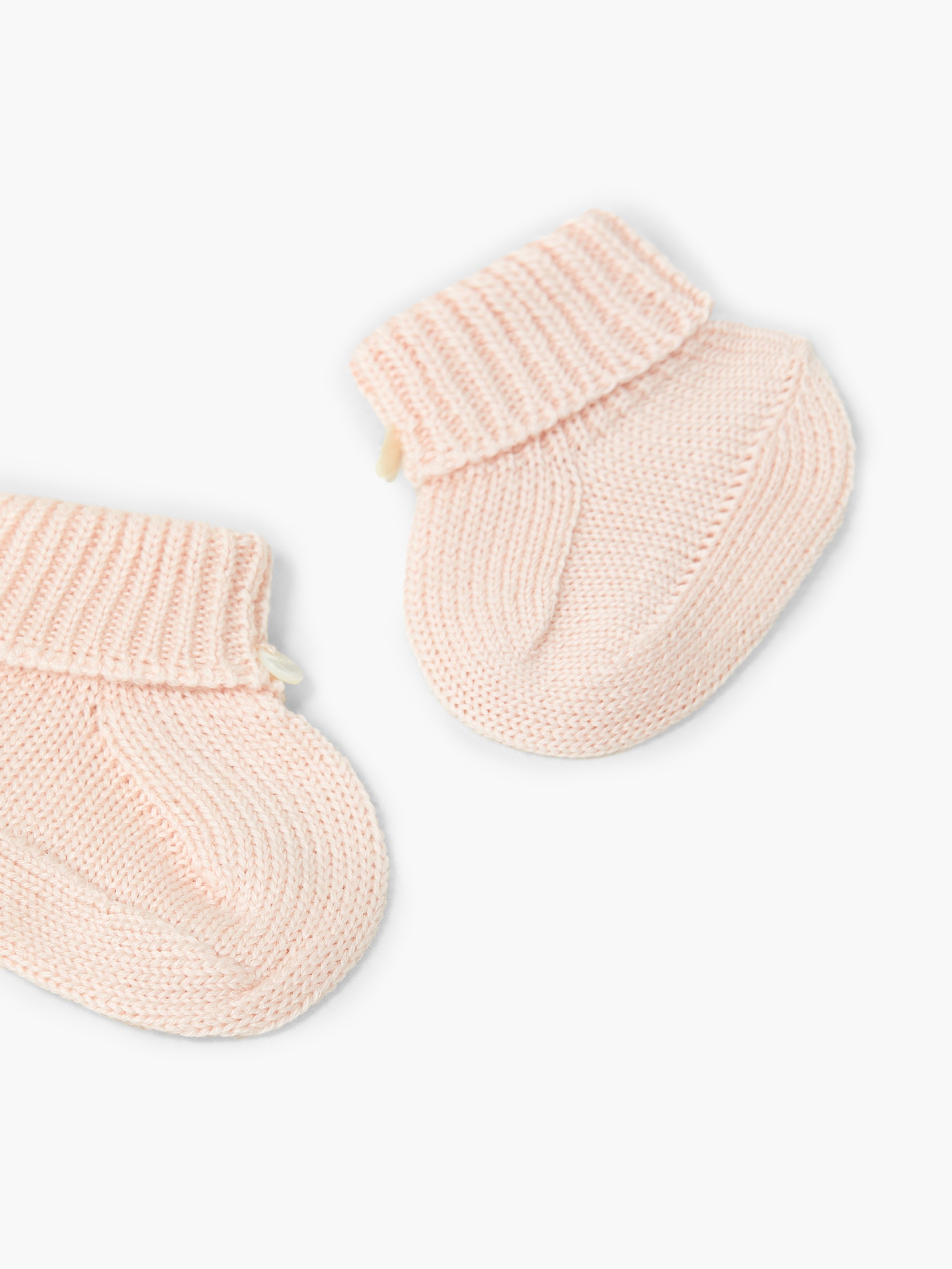 Knitted wool booties
