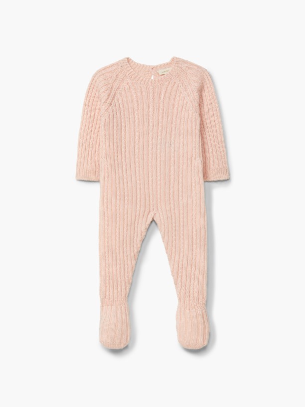 Knitted wool babygrow