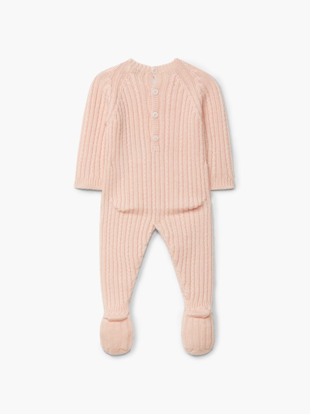 Knitted wool babygrow