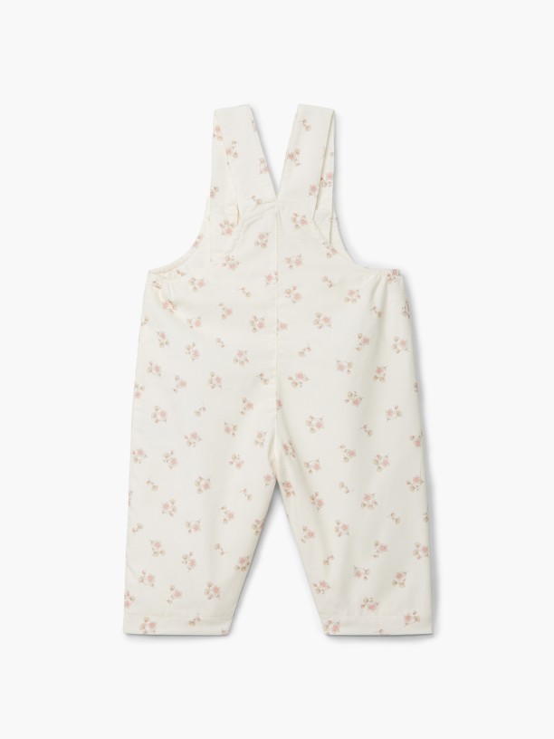 Floral print dungarees