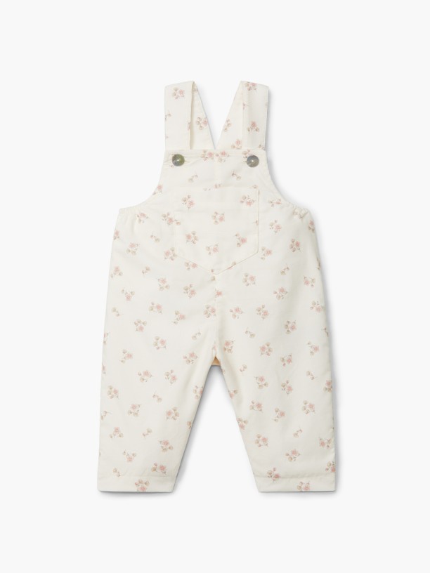Floral print dungarees