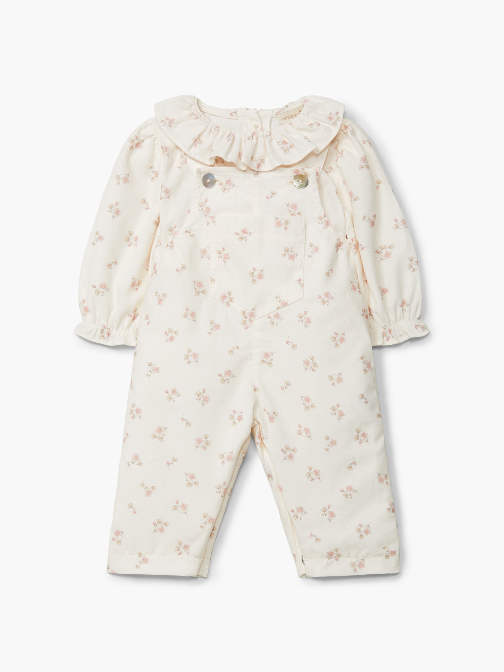 Floral print dungarees