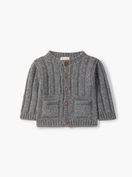 Knitted wool cardigan
