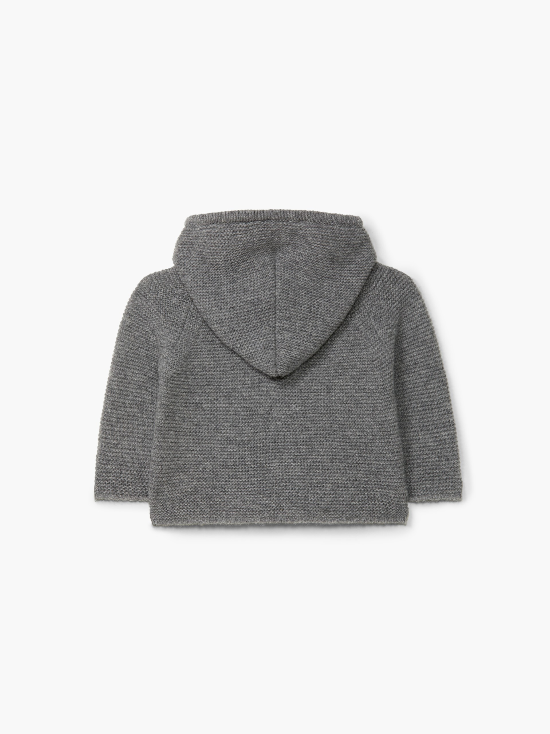 Hooded wool cardigan