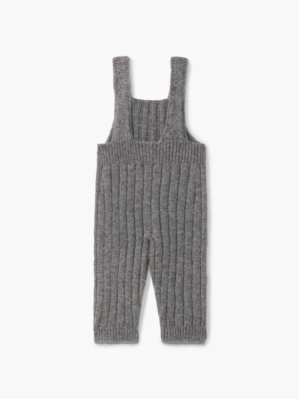 Knitted wool dungarees