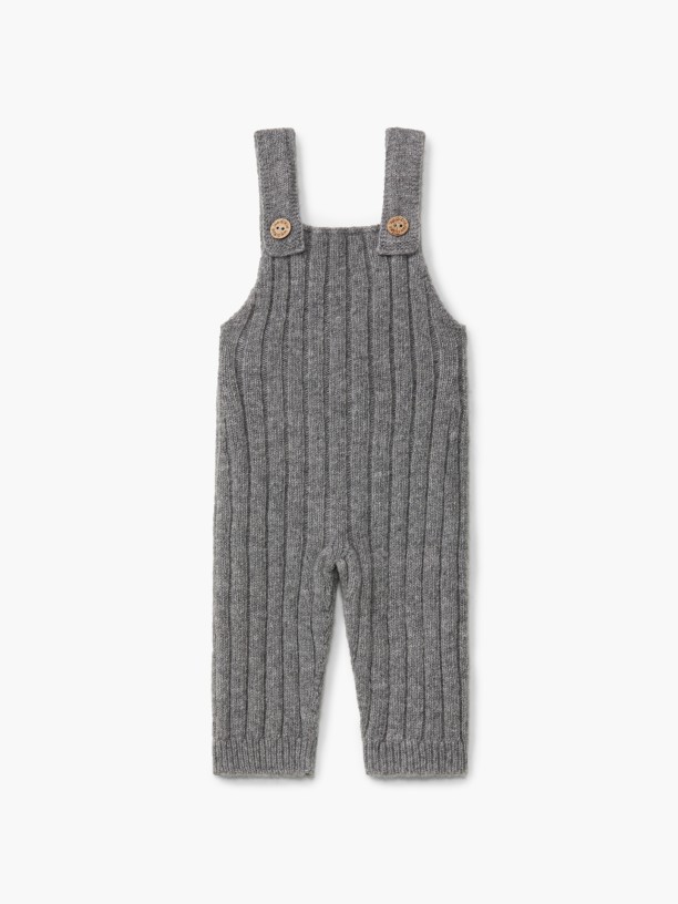 Knitted wool dungarees