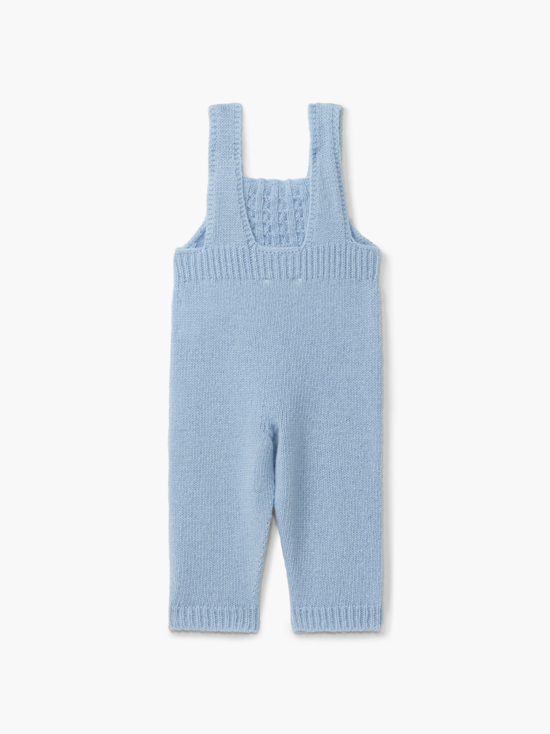 Knitted wool dungarees