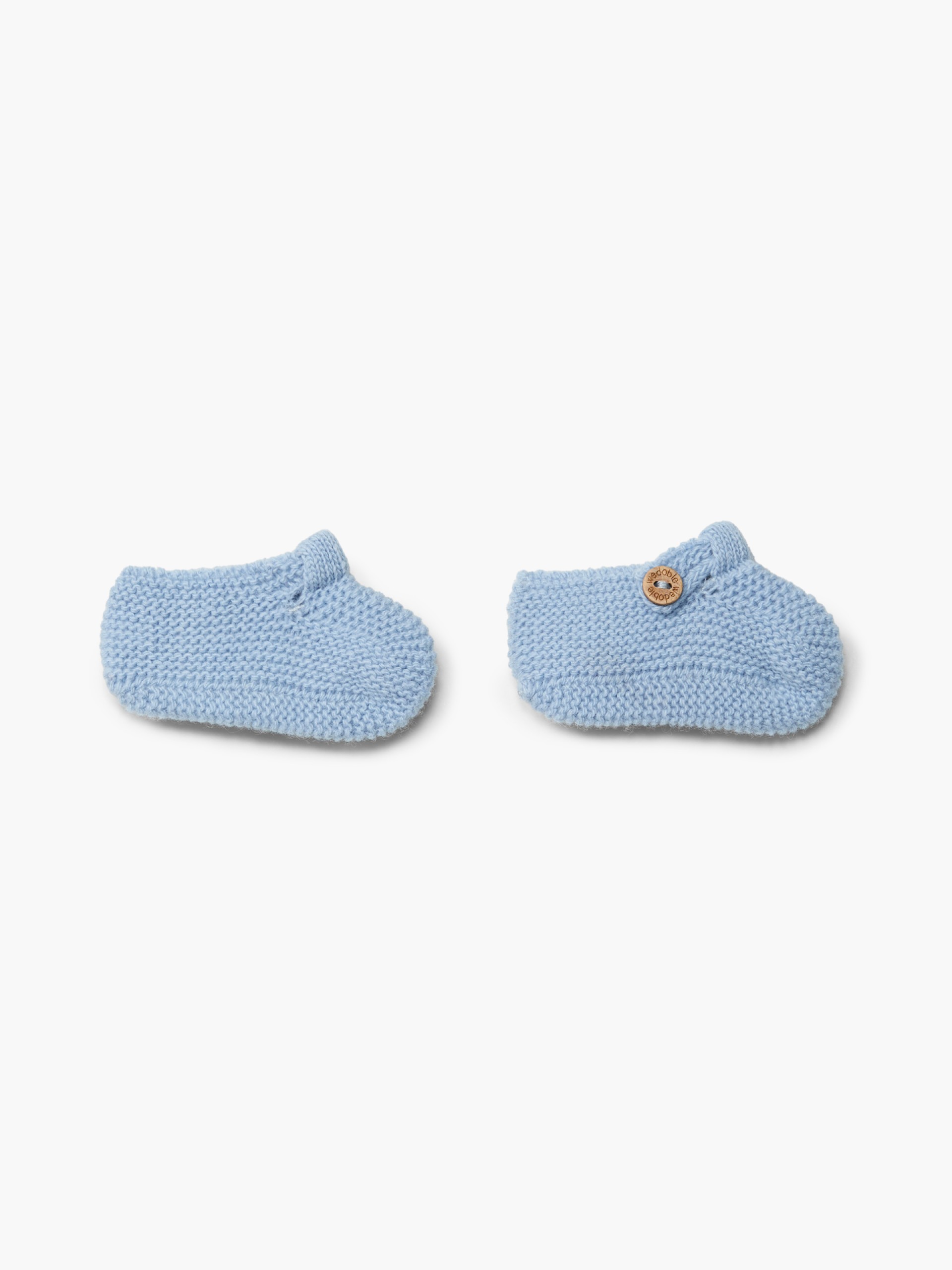 Knitted wool booties
