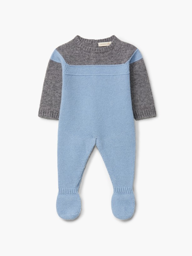 Knitted wool babygrow