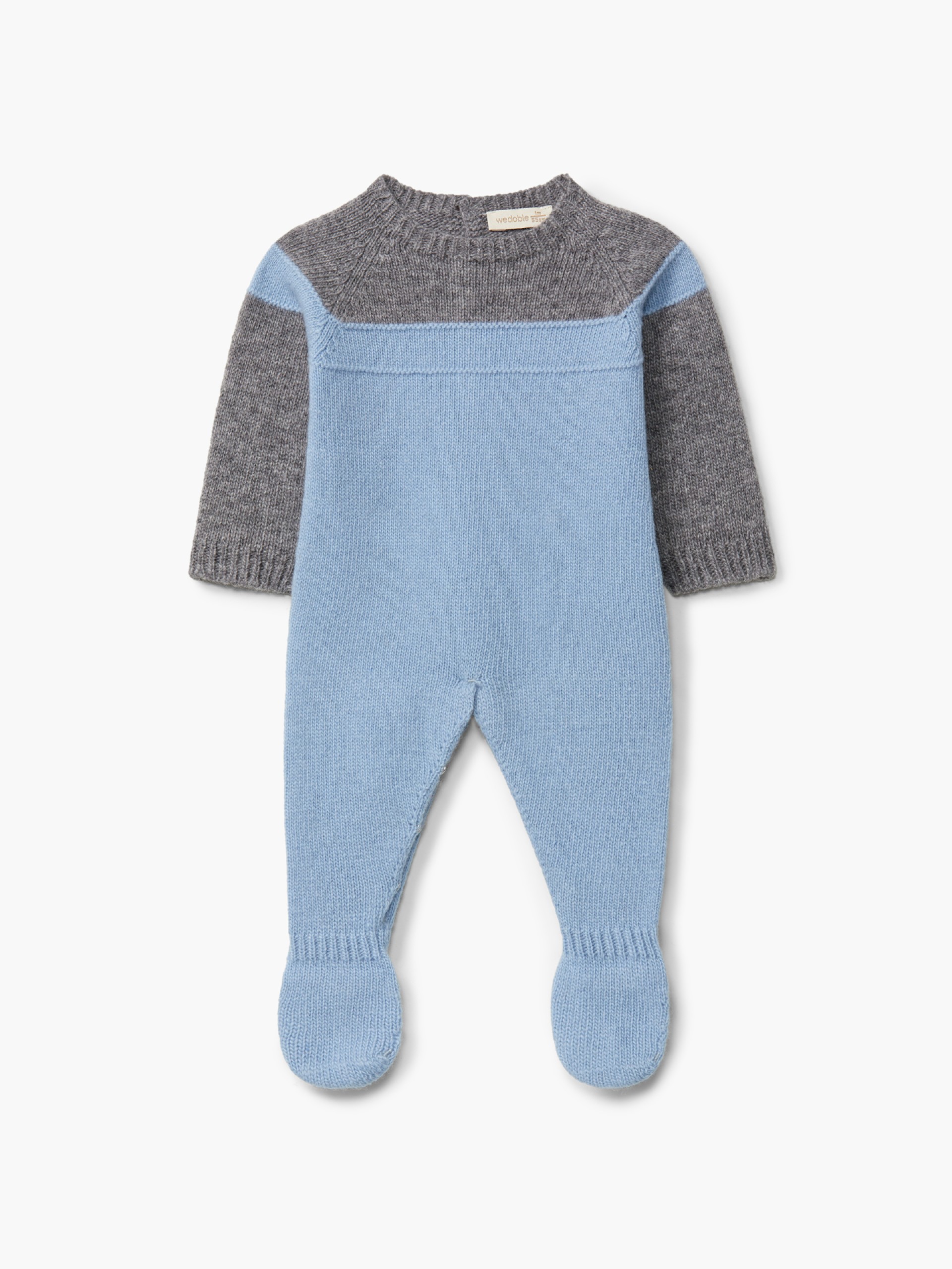 Knitted wool babygrow