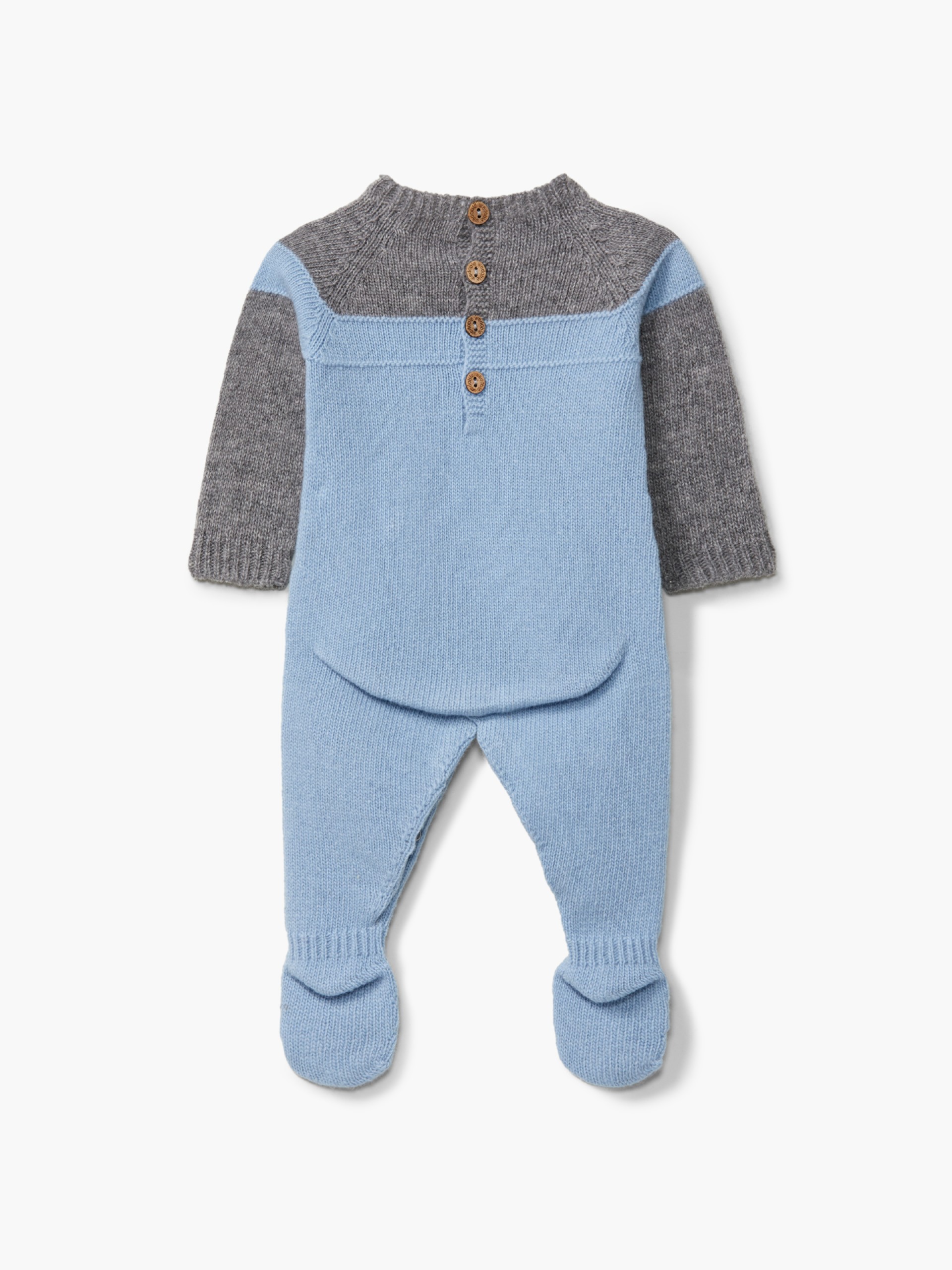 Knitted wool babygrow