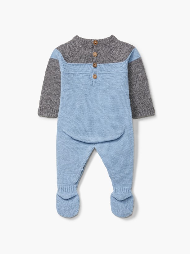 Knitted wool babygrow