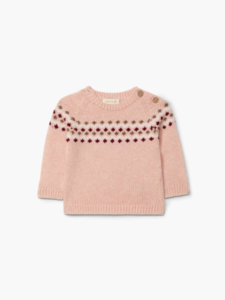 Knitted jacquard sweater