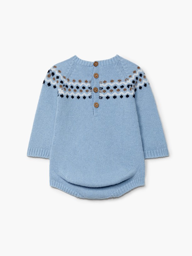 Knitted jacquard shortie Knitted jacquard shortie