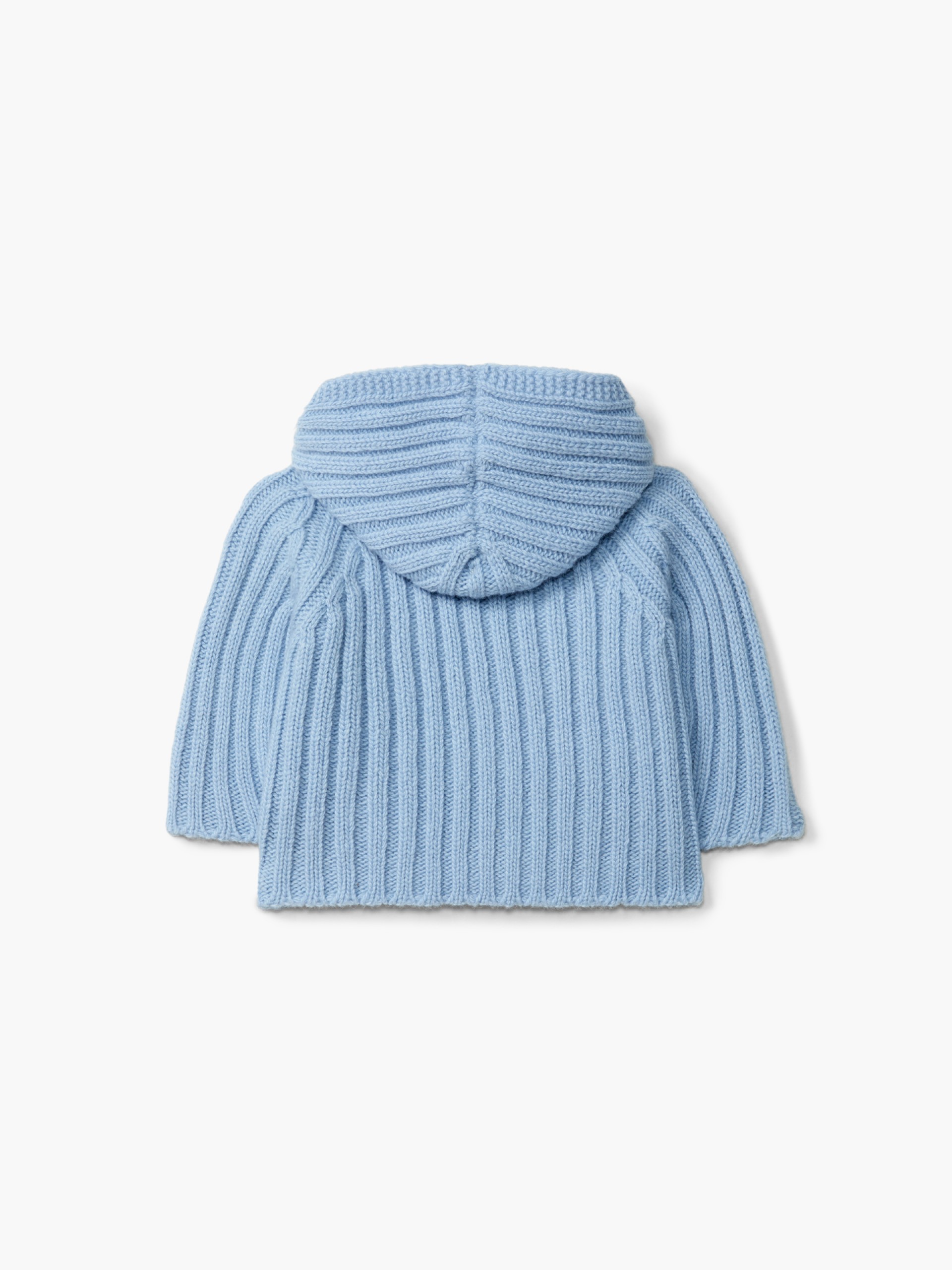 Hooded wool cardigan