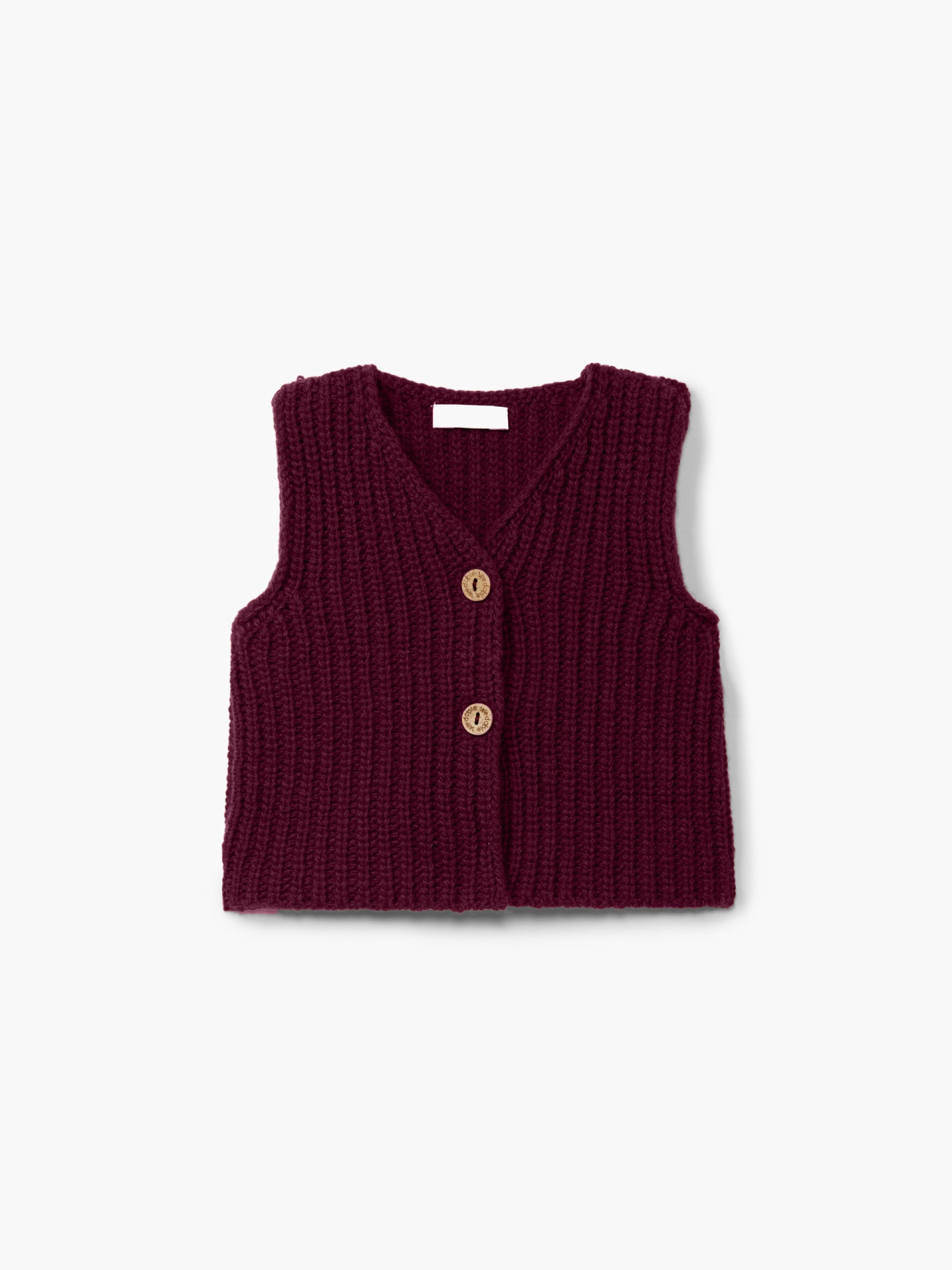Knitted wool baby vest