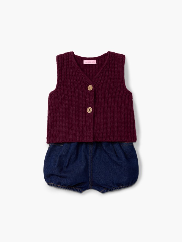 Knitted wool baby vest Knitted wool baby vest